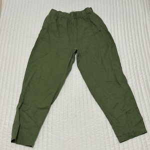 Zara green linen pant